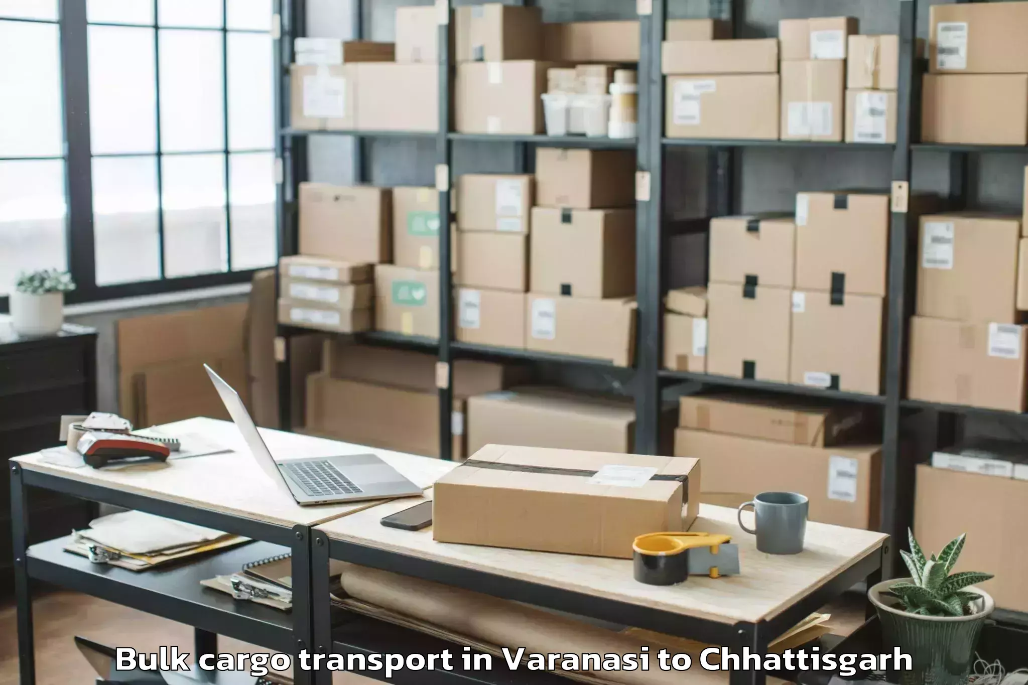 Get Varanasi to Chirimiri Bulk Cargo Transport